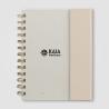 Caderno espiral Halden com bloco de notas adesivas em papel certificado FSC – B6