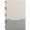 Caderno A5 de bolso vertical Lino em papel FSC com encadernação em espiral