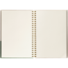 Caderno A5 de bolso vertical Lino em papel FSC com encadernação em espiral