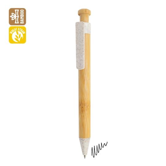 Caneta de bambu e fibra