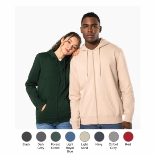 Sweatshirt reciclada com fecho