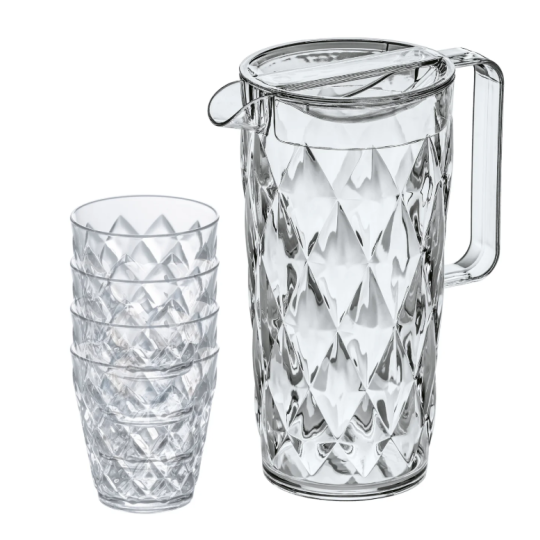 Jarra de cristal com 4...
