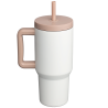 Caneca térmica em aço inoxidável com parede tripla e canudo Grosche Aspen