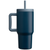 Caneca térmica em aço inoxidável com parede tripla e canudo Grosche Aspen