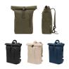 Mochila "roll top" em algodão reciclado e poliéster reciclado (380 g/m²) Saint
