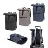 Mochila "roll top" em PU com bolso para computador portátil 16" Portland