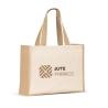 Saco em canvas (320g/m²), com fundo e laterais em juta laminada (350 g/m²) de tons naturais Helsinque