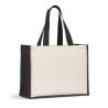 Saco em canvas (320 g/m²), com fundo e laterais em juta laminada (350 g/m²) coloridos Helsinque Colour