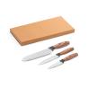 Conjunto de 3 facas de cozinha com lâmina em aço inoxidável e cabo ergonómico Baharat