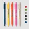 Retractable pen in recycled plastic with soft touch Bloom