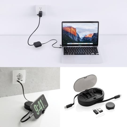 Conjunto de carregamento multifunções RCS de 60 W em plástico Chargevix