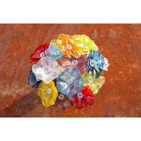 Flores de vidro artesanais (Produção)