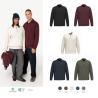 Eco-friendly sweatshirt 1/2 zip with polo-style collar and dropped shoulders unisex Native Spirit®