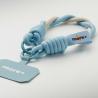 Braided mobile phone holder with custom label and 2 carabiners (Production)
