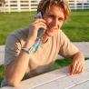 Braided mobile phone holder with custom label and 2 carabiners (Production)