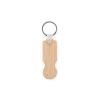 Porte-clés en bambou avec extrémité en forme de pièce Shopz