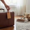 Etiqueta de bagagem em couro reciclado Milou Citizen Green®