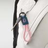 Porte-clés avec cordon court et logo en détail de PU (Production)