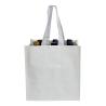 Shopping bag for bottles in laminated PP 120g/m² (6 bottles), with short handles in Manduria tape
