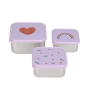 Set of 3 stainless steel lunchbox pieces Lässig Tiny Team Dog