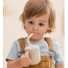 Nattou straw cup with silicone handles