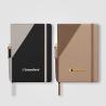 Refillable notebook set in two-tone recycled PU with A5 Xanadu pen