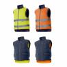 Reversible high visibility padded vest