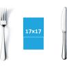 Mini service napkins 17x17 customized Sulfite (Production)