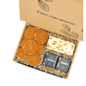 Caixa de oferta de waffles de xarope holandês incluindo um Nougat e Chás Zen.