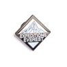 Custom-shaped iron pin with logo design in soft enamel (Production)