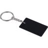 Llavero rectangular de acero inoxidable reciclado Jax