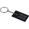 Rectangular keyring in recycled stainless steel Jax
