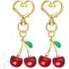 Porte-clés de cerises en métal