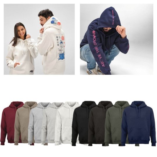 Sweatshirt Com Capuz Tulum Algodão Org, rAlgodão e RPET Felpa Cardada