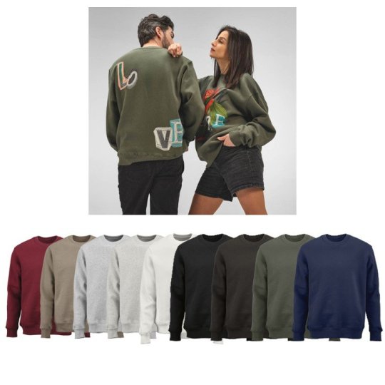 Sweatshirt Nazaré Algodão Org, rAlgodão e rPET Felpa Cardada