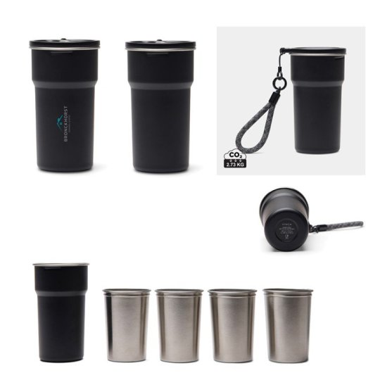 Copo Em Aço Inoxidável 4 Peças 250ml RCS Vinga Parks