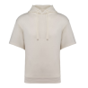 Sudadera eco-responsable con capucha y hombros caídos manga corta French Terry unisex Native Spirit®