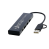 Hub USB 2.0 en aluminium recyclé RCS Rise Tekiō®