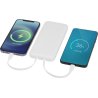 Powerbank de plástico reciclado de 10.000 mAh e 10 W com 2 cabos integrados Adhil