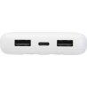 Powerbank de plástico reciclado de 10.000 mAh e 10 W com 2 cabos integrados Adhil