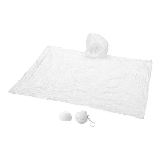 Foldable rain poncho in a...