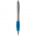 Silver-bodied Nash pen with coloured grip (Black Ink)