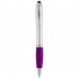 Caneta stylus Nash prateada com pega colorida