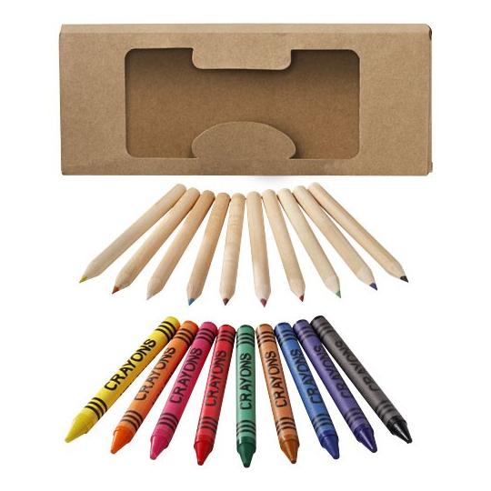 Set of 19 coloured pencils...