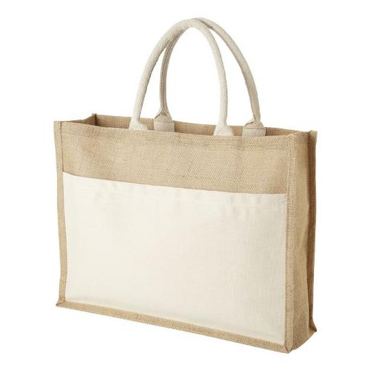 Saco Tote de juta com bolso...