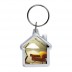 Acrylic keyring house 2 sides