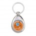 metal keyring with 1.00€ token for trolley