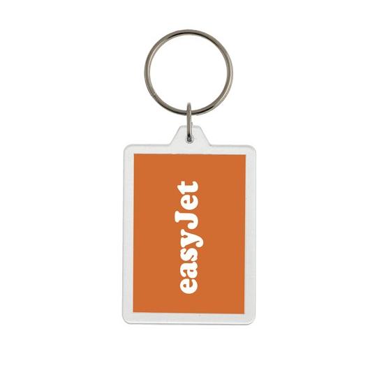 Acrylic rectangular keyring...