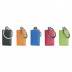 Rectangular plastic and metal keyring