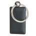 Rectangular plastic and metal keyring